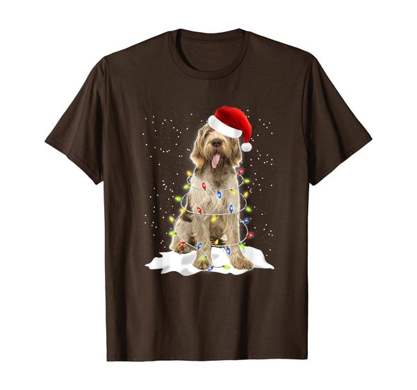 

spinone italiano xmas t-shirt, White;black
