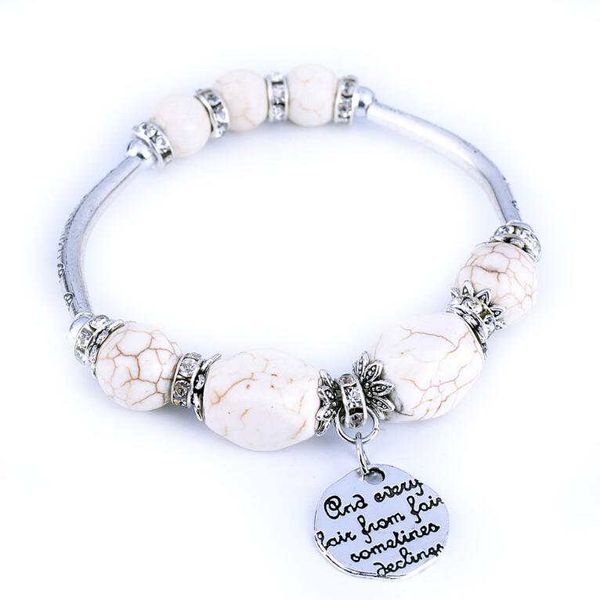 

round beads tibetan silver turquoise charm bracelets dymtqb048 fashion gift national style women men's diy bracelet, Golden;silver
