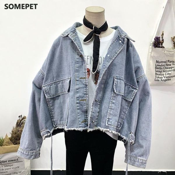 

fashion chic denim jacket women autumn solid blue coats selling women's casual jackets, Black;brown
