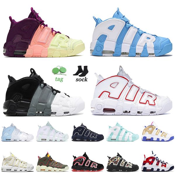 

2021 arrival scottie pippen basketball shoes university blue unc lucky charms mens women air more uptempo barely green sneakers trainers siz