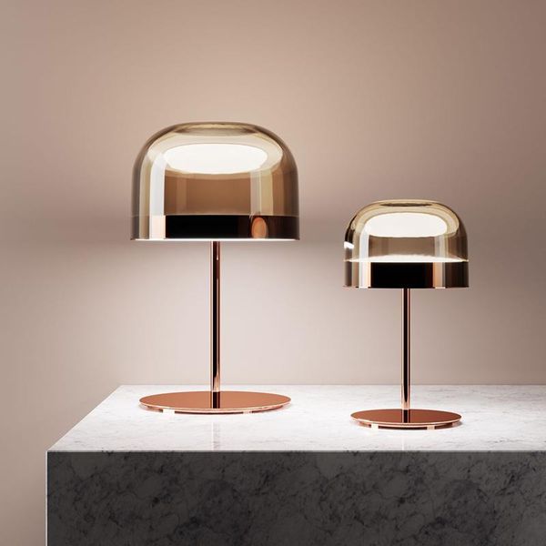 

table lamps rose gold bedroom lamp luminaria mesa modern deisgn bedside decoration big desk light for living room