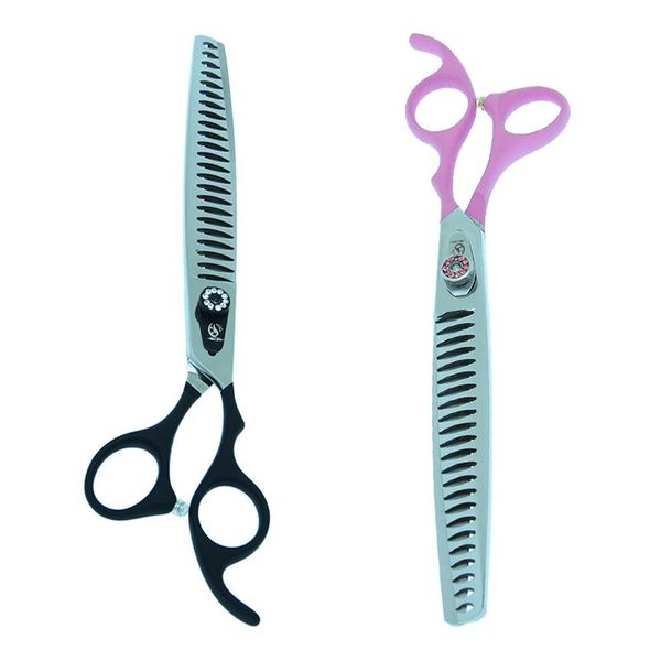 

hair scissors 8.0" professional dogs 22 teeth fish bone pets thinning tijeras puppy trimmers 9cr steel animal grooming shears b0060a