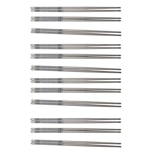 

chopsticks 12 pairs stainless steel heat insulation (assorted color)