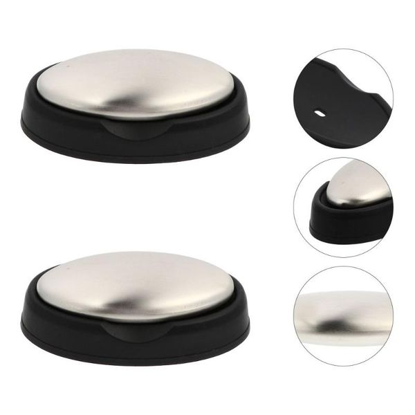 

set stainless steel soap bar and holder for cooks hand deodorizer kitchen storage bottles & jars