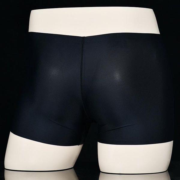 

underpants men bright shine underwear ice silk boxers low waist ball pouch brand gay panties, Black;white