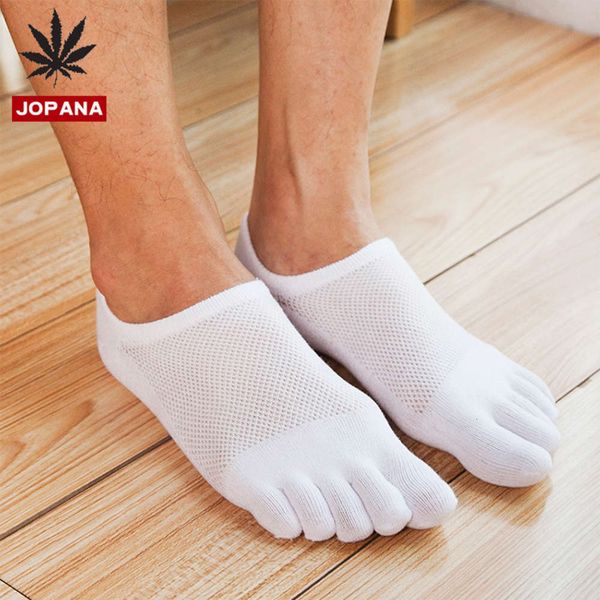 

socks men's thin short tube running toe sweat boat, Black