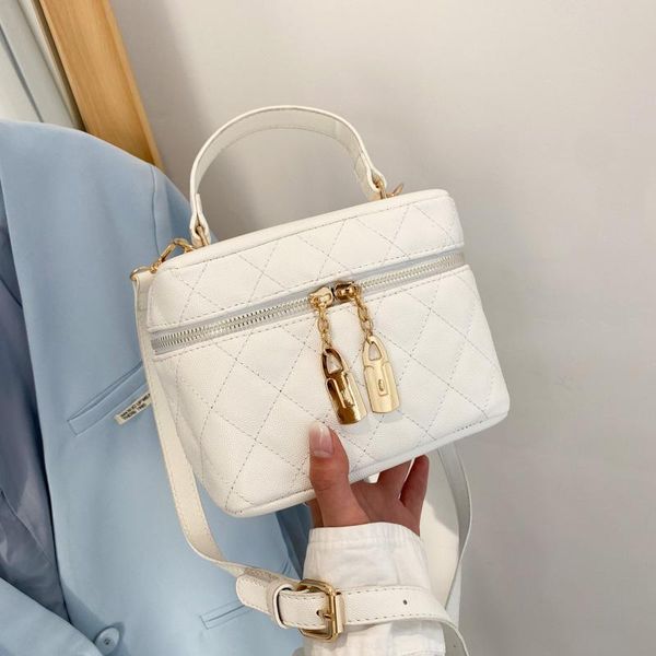 

cross body women box shape crossbody bag luxury lingge shoulder bags lady fashion handbag multifunction phone pack purse female