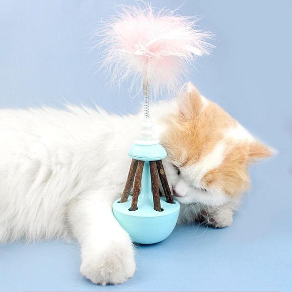 

cat toys interactive funny cats stick training feather tumbler mutianling polygonum teasing kitten teeth clean toy