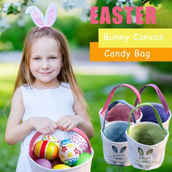 

gift wrap easter basket holiday printed canvas carry candy bag
