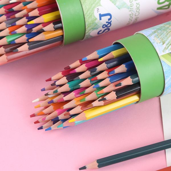 

painting pens color cil barreled children's drawing primary school pencil set 36 oil lead color pen art suppli, Black;red
