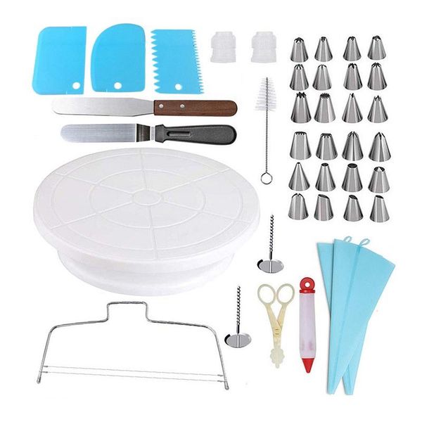

baking & pastry tools 40pcs/set cake decorating tips sets kitchen confectionery accessories nozzle bag stainless steel cream