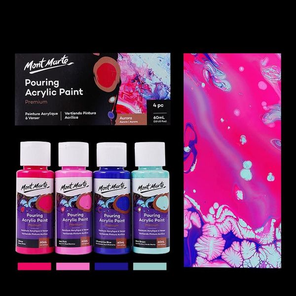 

pigment acrylic paint set fluid marbling pouring drawing tool 1xce gift sets
