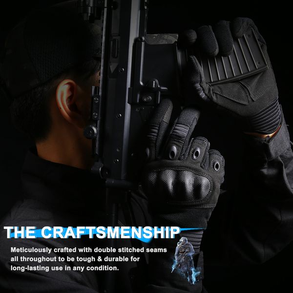 

touch screen tactical full finger gloves military paintball shooting airsoft combat work driving riding hunting gloves men womeng, Blue;gray
