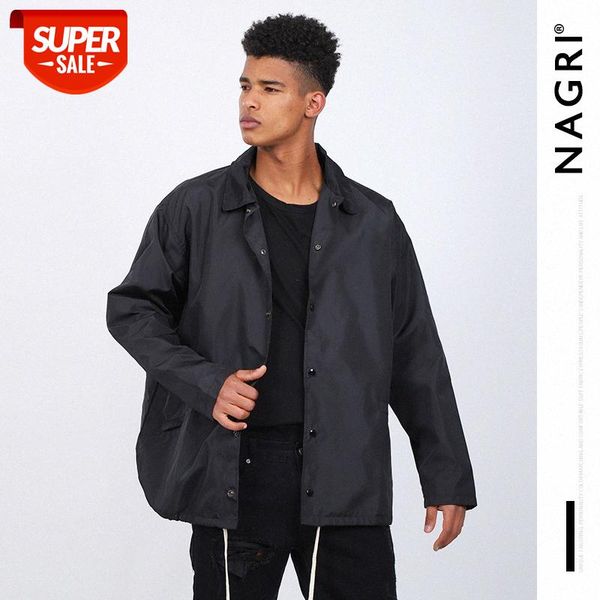 

nagri men's letter logo printed jacket loose all-match #6w92, Black;brown