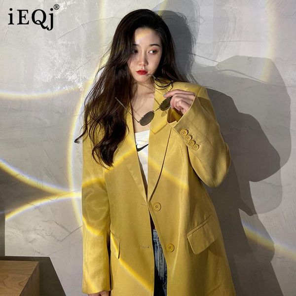 

women's suits & blazers ieqj women liangsi profile wide shoulder drape suit jacket blazer notched long sleeve loose fashion tide summer, White;black