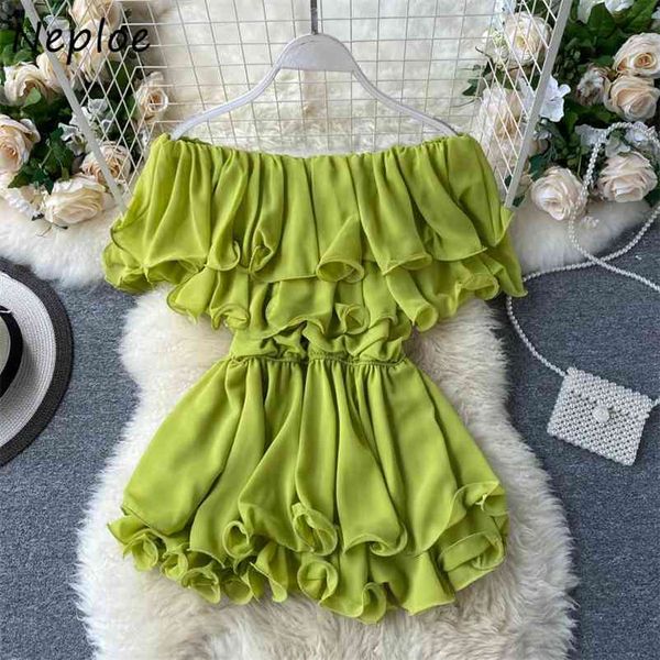 

ruffles blouse women ins fashion slash neck short sleeve ladies blusa shirts summer korean casual female 1e179 210422, White