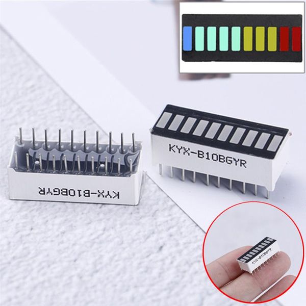 

2pcs 10 segment full color led bargraph light display module ultra bright integrated circuits modules