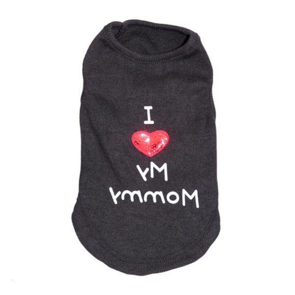 

the dog clothes spring and summer dog vest pure cotton i love mom pet clothing