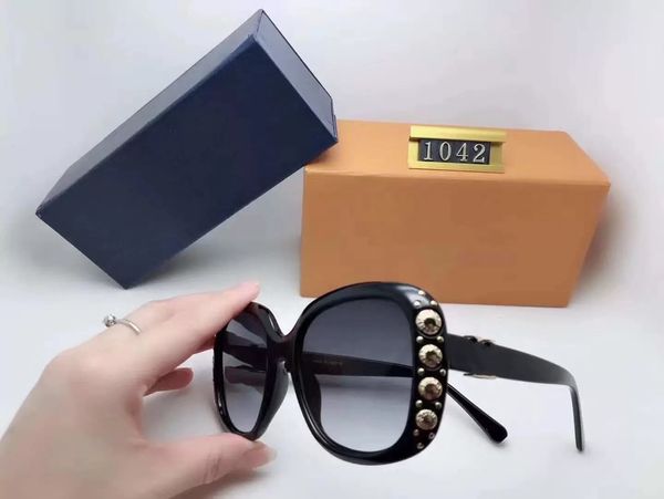 

2022 fashion sunglasses man woman goggle beach vintage glasses uv400 7 color optional glasses made in italy - comes with original box/case, White;black