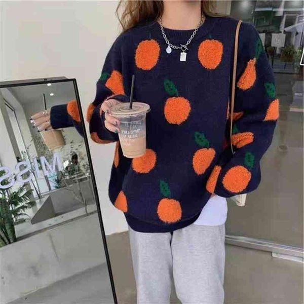 

autumn and winter pullover, cherry womens sweaters pattern long sleeve sweater, retro sweet beauty high collar knitted pullover, White;black
