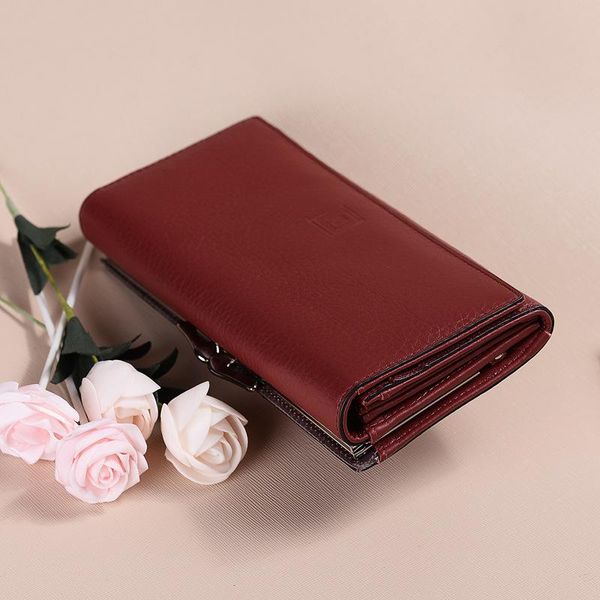 

wallets fashion arrival women long wallet multifunction genuine leather purse female clutch card holder coin money clips, Red;black