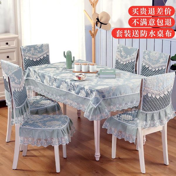 

chair covers dining table cover universal tablecloth fabric cloth cushion set backrest