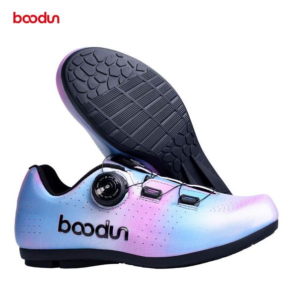 

cycling footwear boodun non-slip shoes woman locking professional racing road bike high precision nylon sole, Black