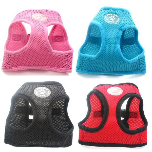 

dog collars & leashes control harness soft rubber mesh walk collar,pet puppy harness,4 colors 2 sizes available