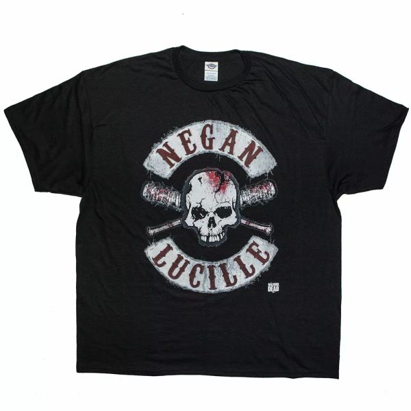 

the walking dead negan lucille t shirt sizes s to 3xl, White;black