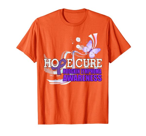 

Hope Cure Hodgkin Lymphoma Awareness Ribbon Gift T-Shirt, Mainly pictures