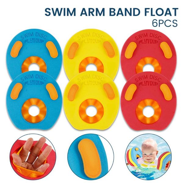 

life vest & buoy 6pcs/ set eva foam swim discs suit arm bands children exercises swimming circles floating sleeves inflatable pool float boa