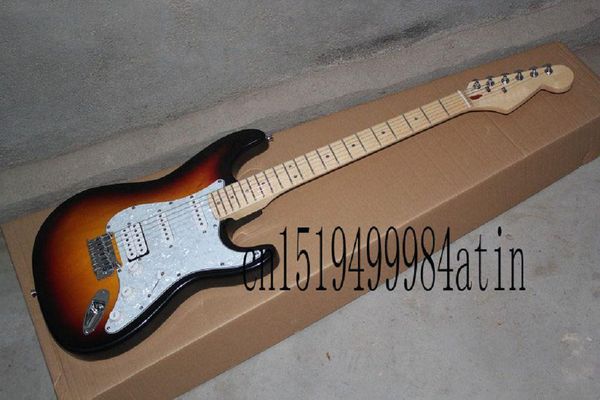 

shipping new standard hss electric guitar brown sunburst w/ tkl guitar @22