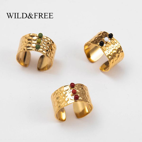 

gold plated 18k gold inlaid titanium steel ring, Silver