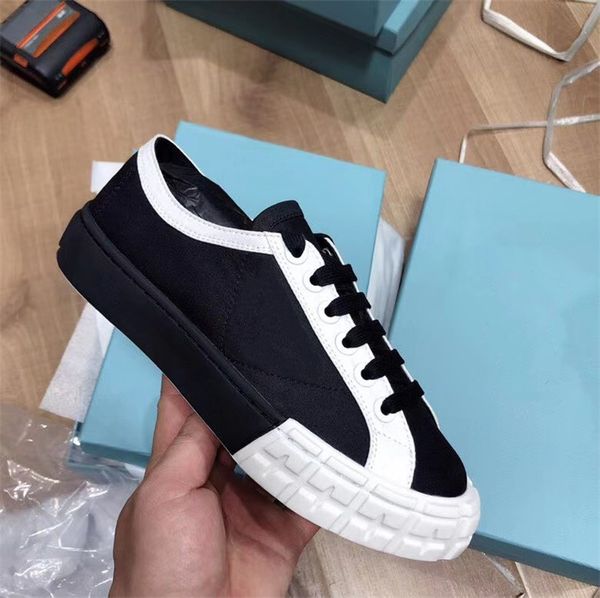 

Designer women's white black canvas shoes soft and comfortable outsole sneakers women's four seasons wearable lace-up casual shoes, Low 6