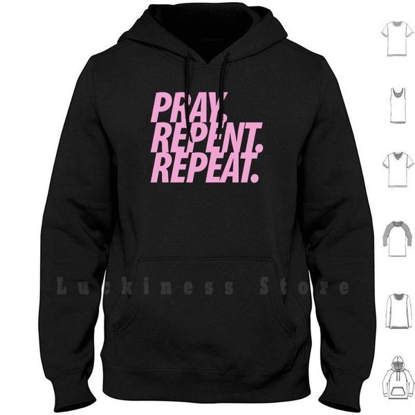 

pray repent repeat pink hoodies yah i h ih hebrew israelite philly endii natanyah men's & sweatshirts, Black