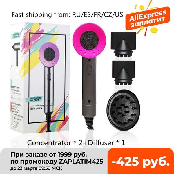 

professional 2000w hair dryer strong wind salon air&cold air negative ionic hammer blower dry electric brushes