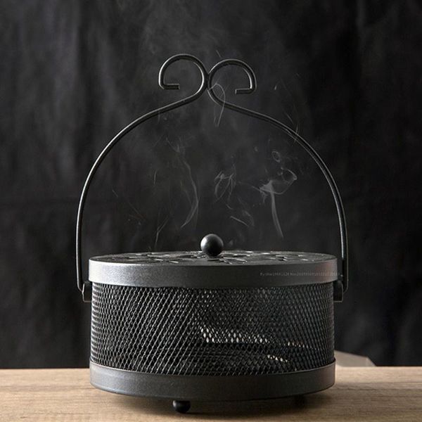 

fragrance lamps innovative portable iron mosquito coil holder metal incense burner box container