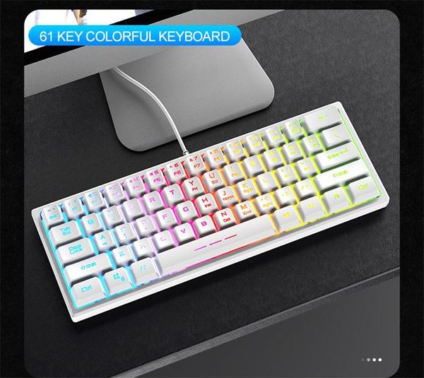 

keyboards notebook deskoffice game mechanical feeling keyboard rgb luminous