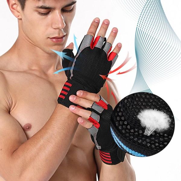 

cycling gloves fitness weightlifting training body building gymnastics grips exercise 2021 hand palm protector, Black
