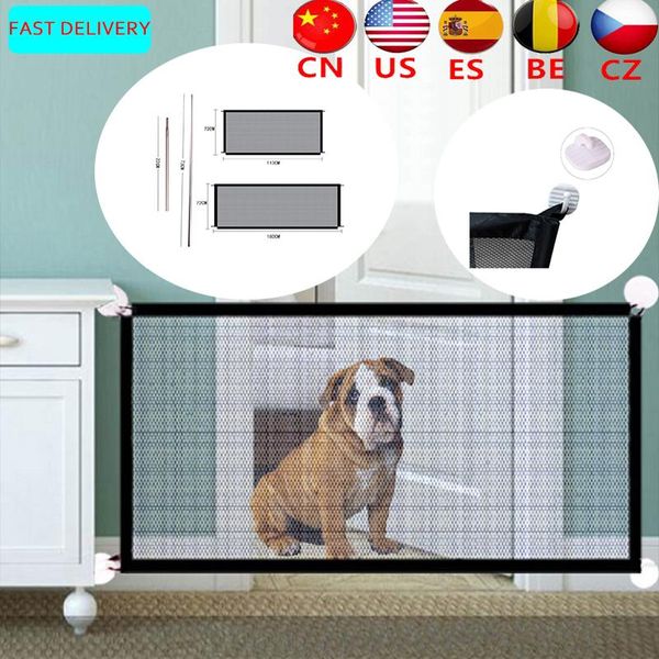 

kennels & pens 2021 magic pet gate fence barrier folding safe guard indoor outdoor puppy separation protect enclosure supplies