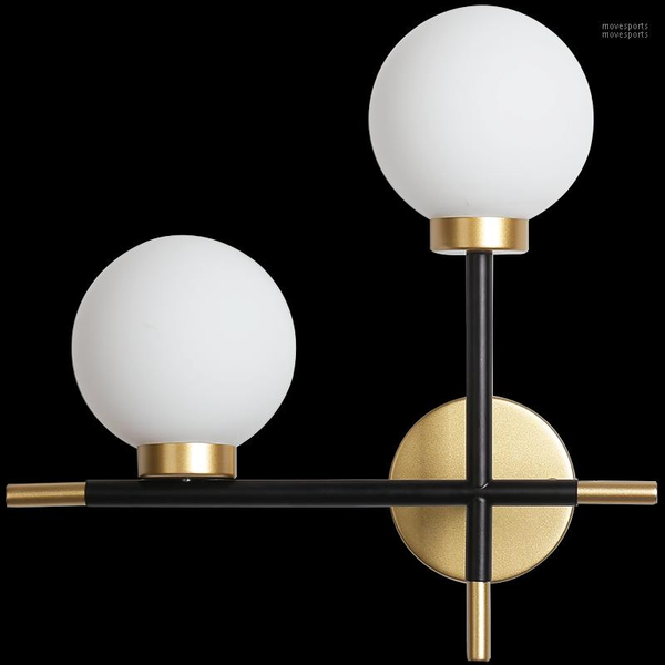 

wall lamp simple copper european style glass lampshade luxury parlor livingroom restaurant master bedroom el decoration1