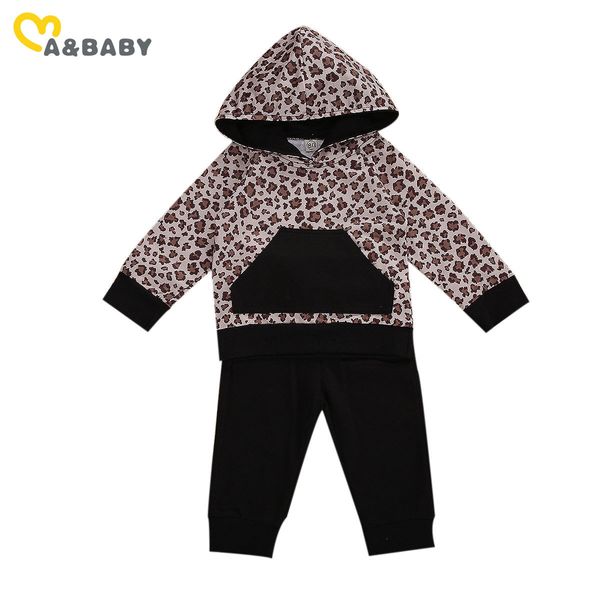 6m-5y outono primavera toddler bebê garoto menino menino leopardo roupa casual manga longa tops tops roupas 210515