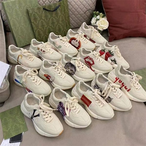 

new low casual shoes rhyton sneaker designer plaid pattern platform classic suede leather sports skateboarding shoes men wome urshoeszone, Black