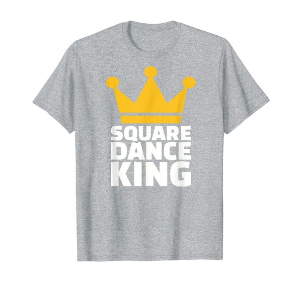 

square dance king t-shirt, White;black