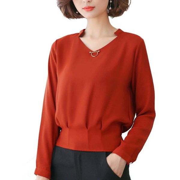 

women's blouses & shirts volocean 2021 chiffon women colorful blouse casual shirt blusas kimono hem long-sleeve sequined tee, White