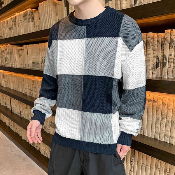 

sweater knit men's in autumn and winter, White;black