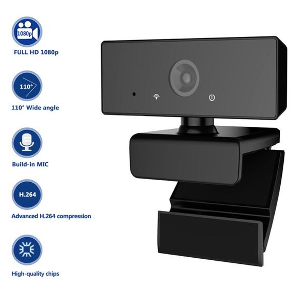 

fast delivery 1080p hd mini computer webcam anti-peeping rotatable adjustable camera for live broadcast video conference work webcams