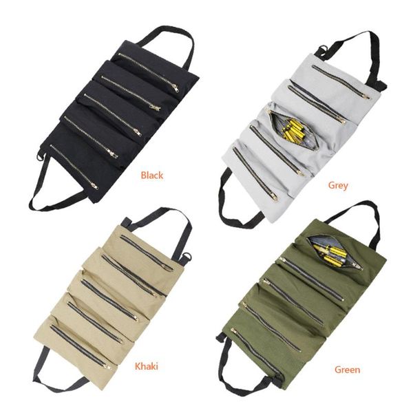 

car organizer oxford roll tool multi-purpose up bag wrench pouch back seat hanging zipper carrier tote