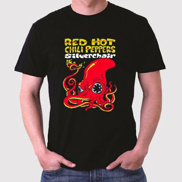 

Red hot Chili Peppers Silverchair Men's Black T-Shirt Size S to 3XL, White;black