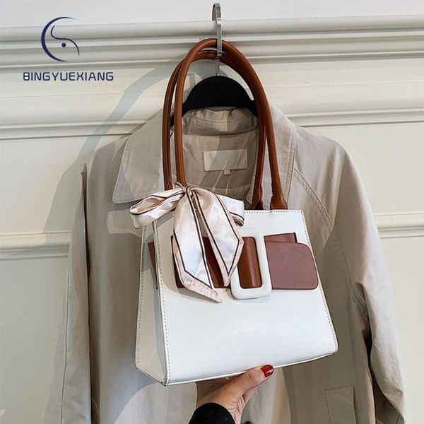 

evening bags fashion scarves design ladies shoulder bag panelled designer leather women's handbag 2021 women messenger
